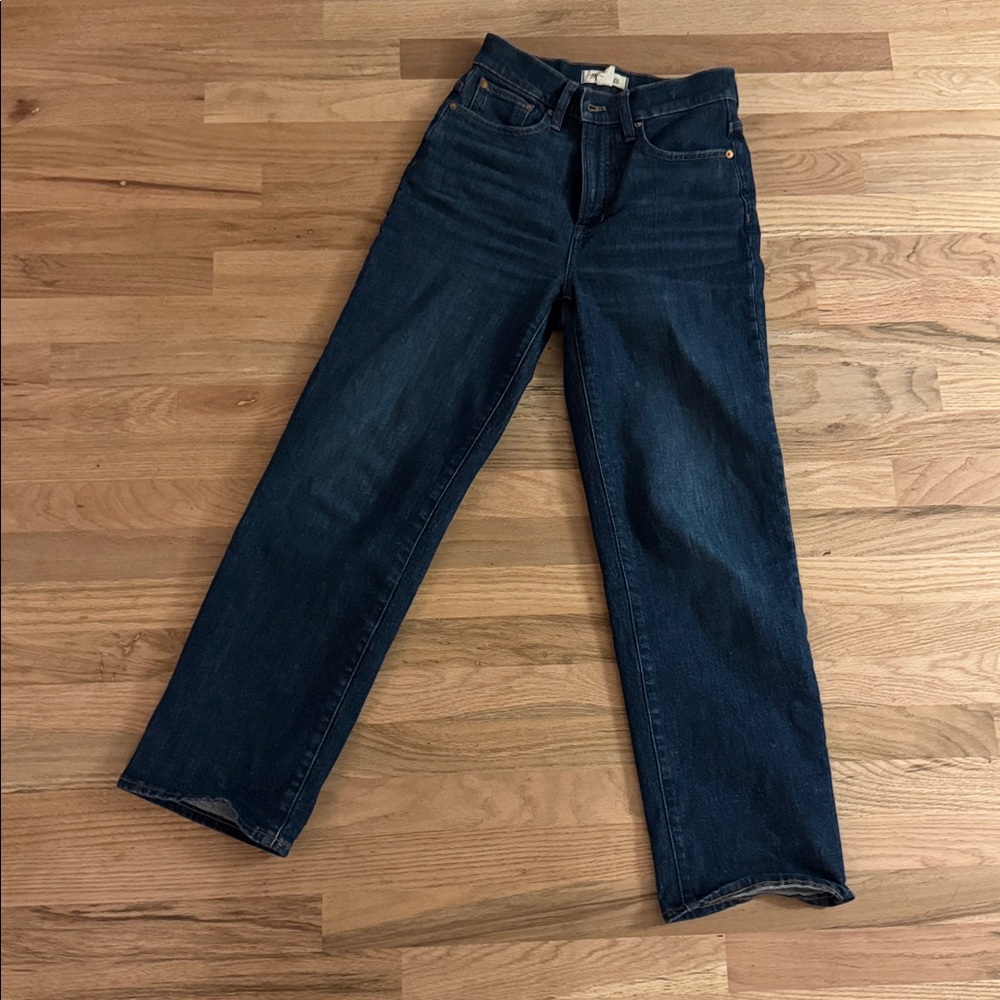 Madewell Dark Wash The Perfect Vintage Wide Leg Denim Jeans Size 25